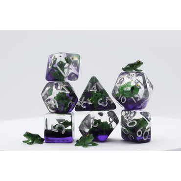 Green Poison Frog RPG Dice Set