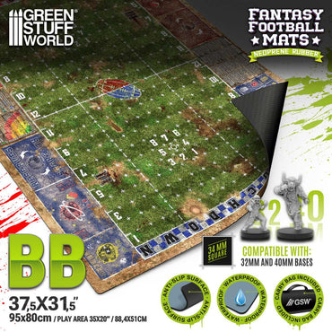 GSW: Fantasy Football Neoprene Mat - Bloodgrass Pitch