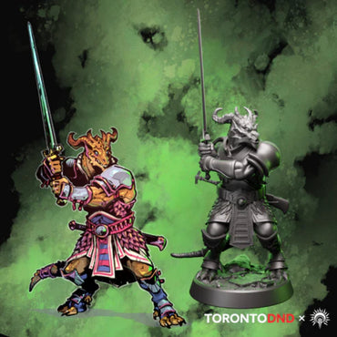 HELIOS Minis: Heroes of Tor'anoth - Dragonborn Fighter (Unpainted)