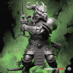 HELIOS Minis: Heroes of Tor'anoth - Dragonborn Fighter (Unpainted)