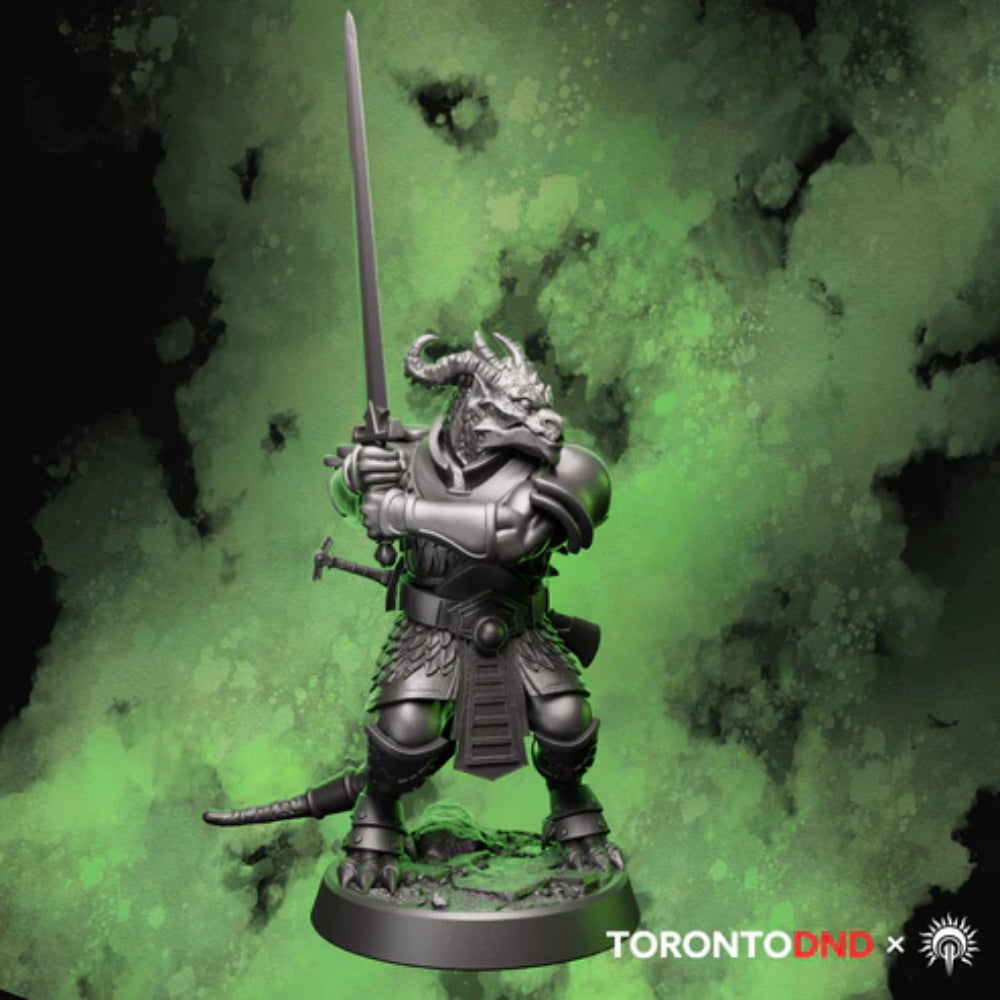 HELIOS Minis: Heroes of Tor'anoth - Dragonborn Fighter (Unpainted)