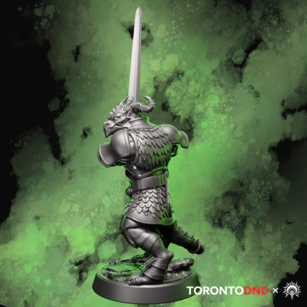 HELIOS Minis: Heroes of Tor'anoth - Dragonborn Fighter (Unpainted)