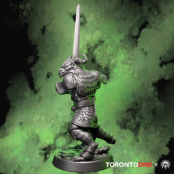 HELIOS Minis: Heroes of Tor'anoth - Dragonborn Fighter (Unpainted)
