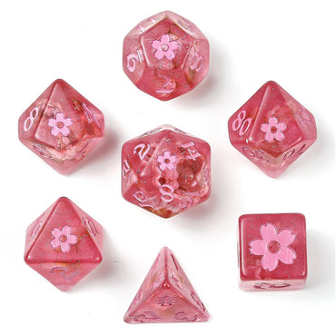 RPG Dice: Sakura Blossom - Pink ink (HYMGHO)