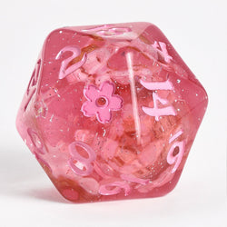 RPG Dice: Sakura Blossom - Pink ink (HYMGHO)