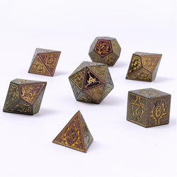 Metal RPG Dice: Druid - Glitter Purple w/Gold (HYMGHO)