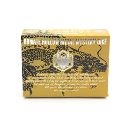 HYMGHO: Mystery Dice - Matching Ornate Hollow Metal 7-Die RPG Set