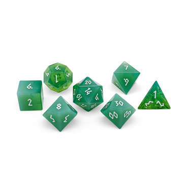 Gemstone RPG Dice: K9 Glass - Jade Green (Norse Foundry)