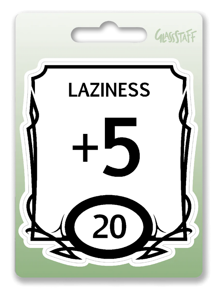 GlassStaff Stickers: Stat Block - Laziness
