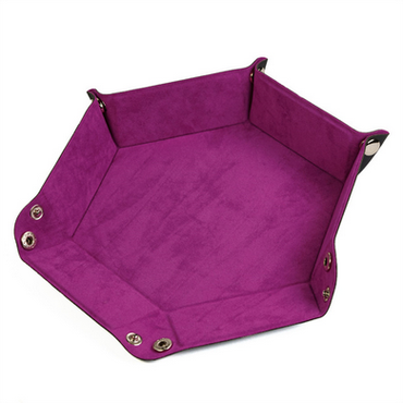Foam Brain Dice Tray: Leatherette & Velvet - Magenta Hex