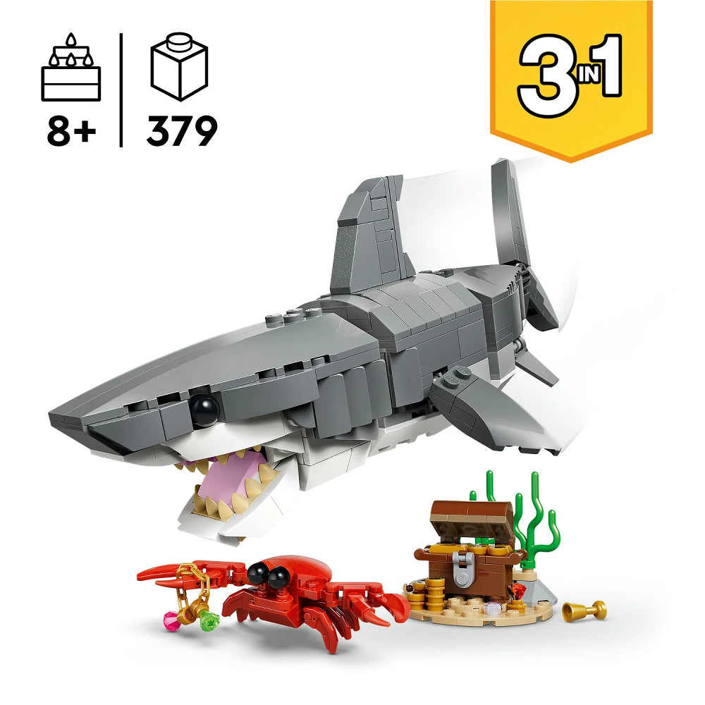 LEGO® Creator 3-in-1: Fierce Shark with a Treasure Chest 3-in-1 - 31381