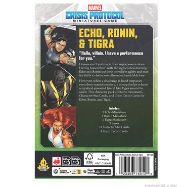 Marvel Crisis Protocol: Echo, Ronin, & Tigra Character Pack