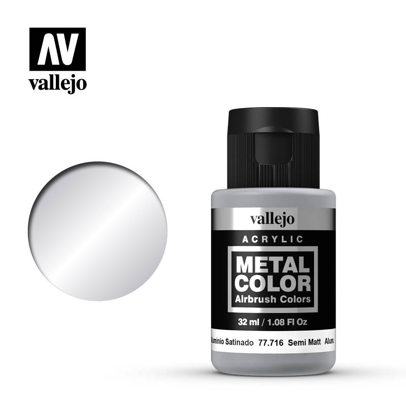 Vallejo: Metal Color - Semi Matt Aluminium (32ml) (77.716)