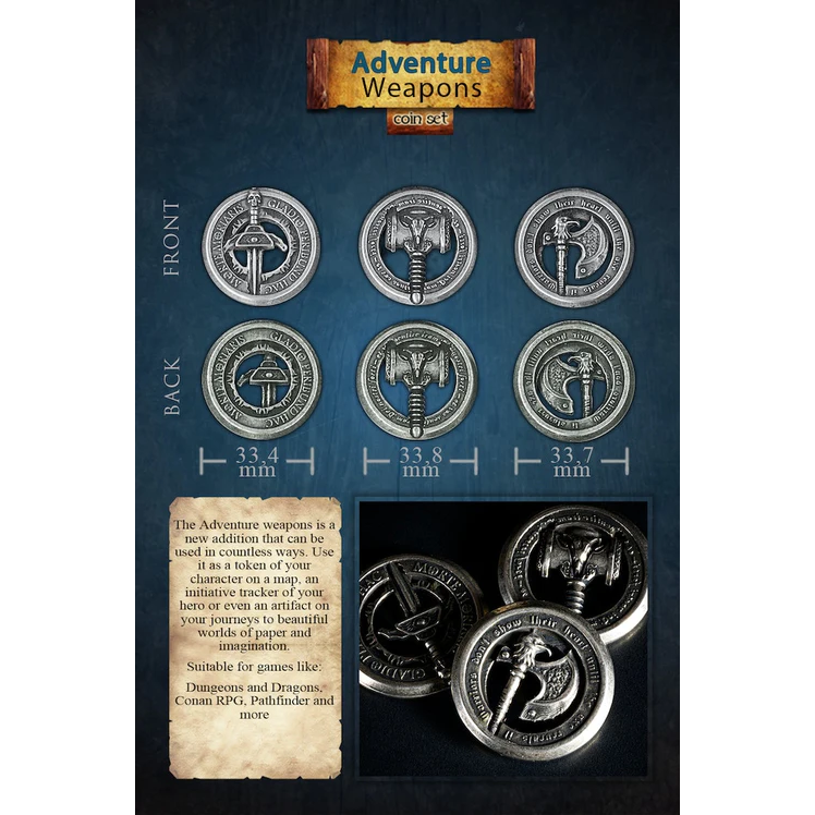Legendary Metal Coins: Season 6: Adventure Weapons