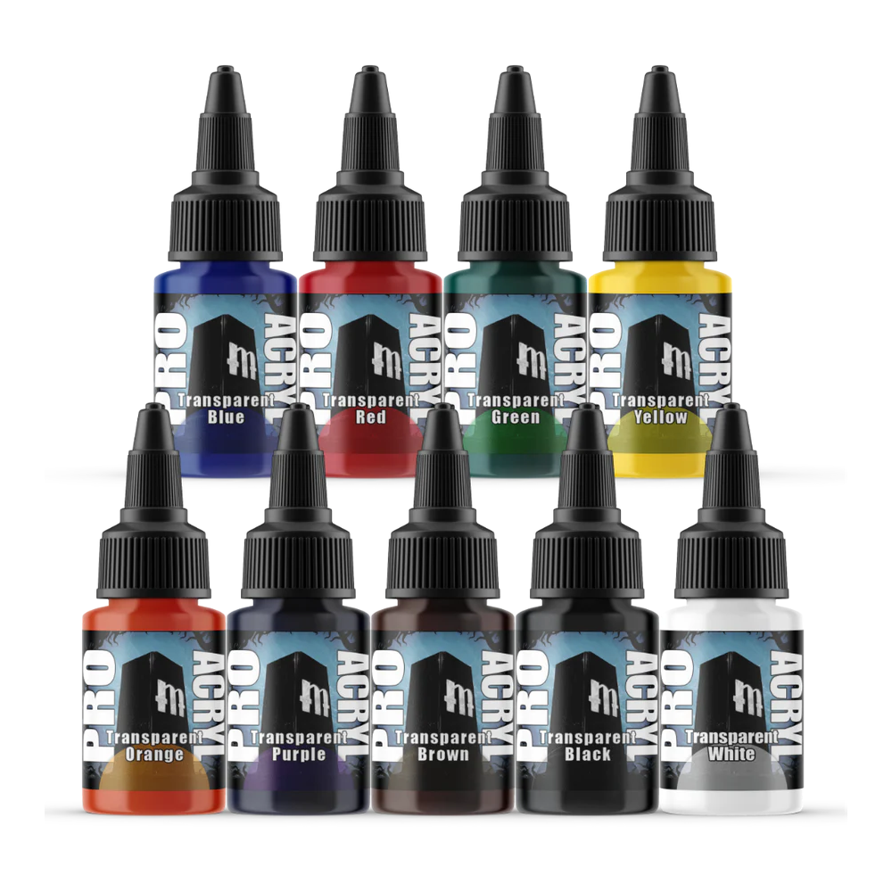 Monument Hobbies: Pro Acryl Expansion Set #2 (Transparents / 9 Colors)