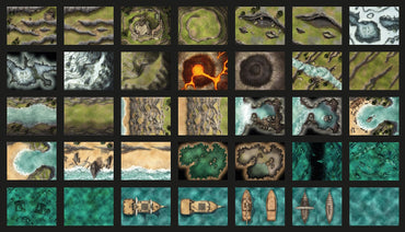 Into The Wilds Battlemaps: Mountains and Oceans