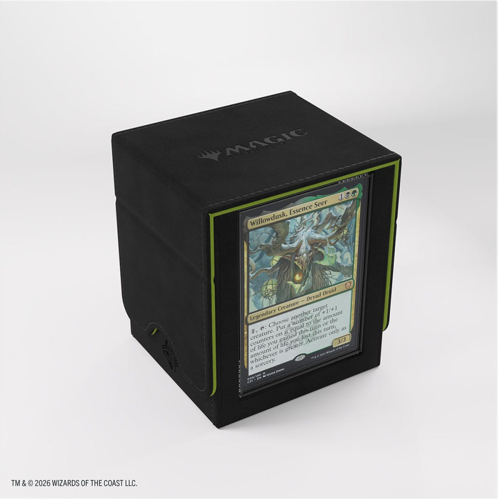 MTG Deck Box: Secrets Of Strixhaven Squire Plus XL Convertible - Black/Green (Holds 100+ / Gamegenic)
