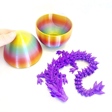 3D Printed Mystery Egg with Crystal Dragon
