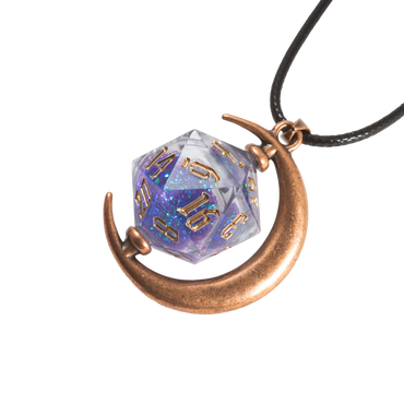 Liquid Core D20 Necklace: Night Sky (Sirius Dice)