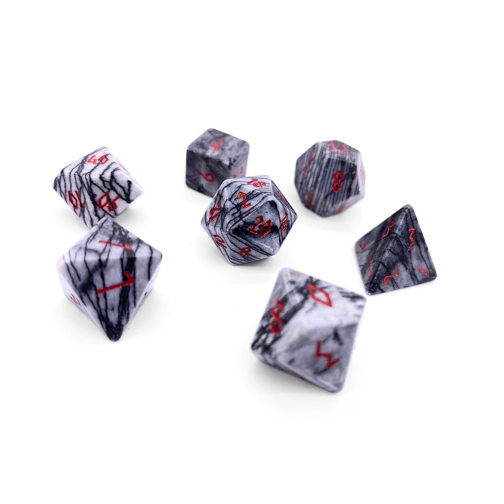 Gemstone RPG Dice: Network Agate (Norse Foundry)