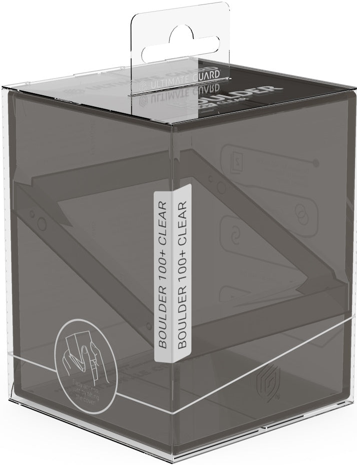 Ultimate Guard Deck Box: Boulder Deck Case - Clear Onyx (Holds 100+)