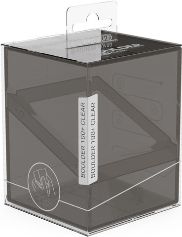 Ultimate Guard Deck Box: Boulder Deck Case - Clear Onyx (Holds 100+)