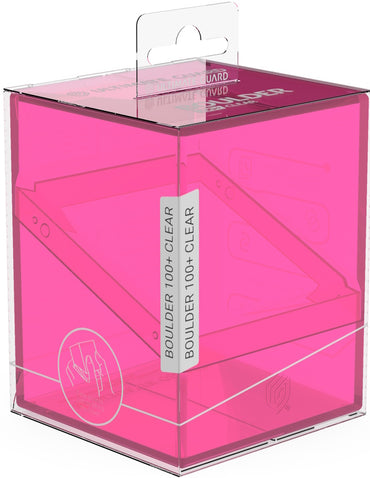 Ultimate Guard Deck Box: Boulder Deck Case - Clear Rhodonite (Holds 100+)