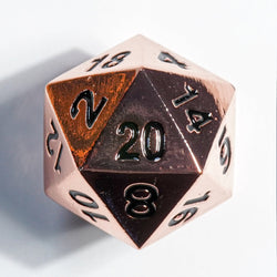 Metal RPG Dice: Polished Copper (Mimic Dice)