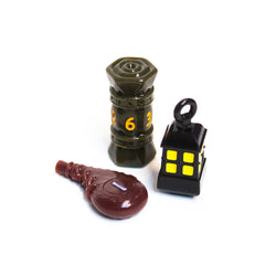 PolyHero Dice: Adventurer's Pack (D2 Waterskin / D4 Lantern / D6 Bedroll)