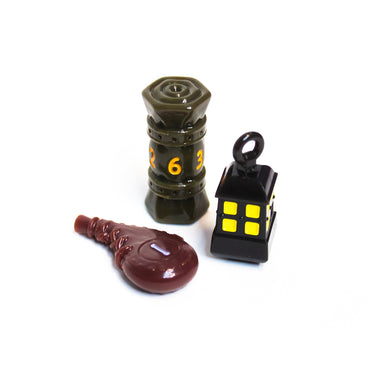 PolyHero Dice: Adventurer's Pack (D2 Waterskin / D4 Lantern / D6 Bedroll)