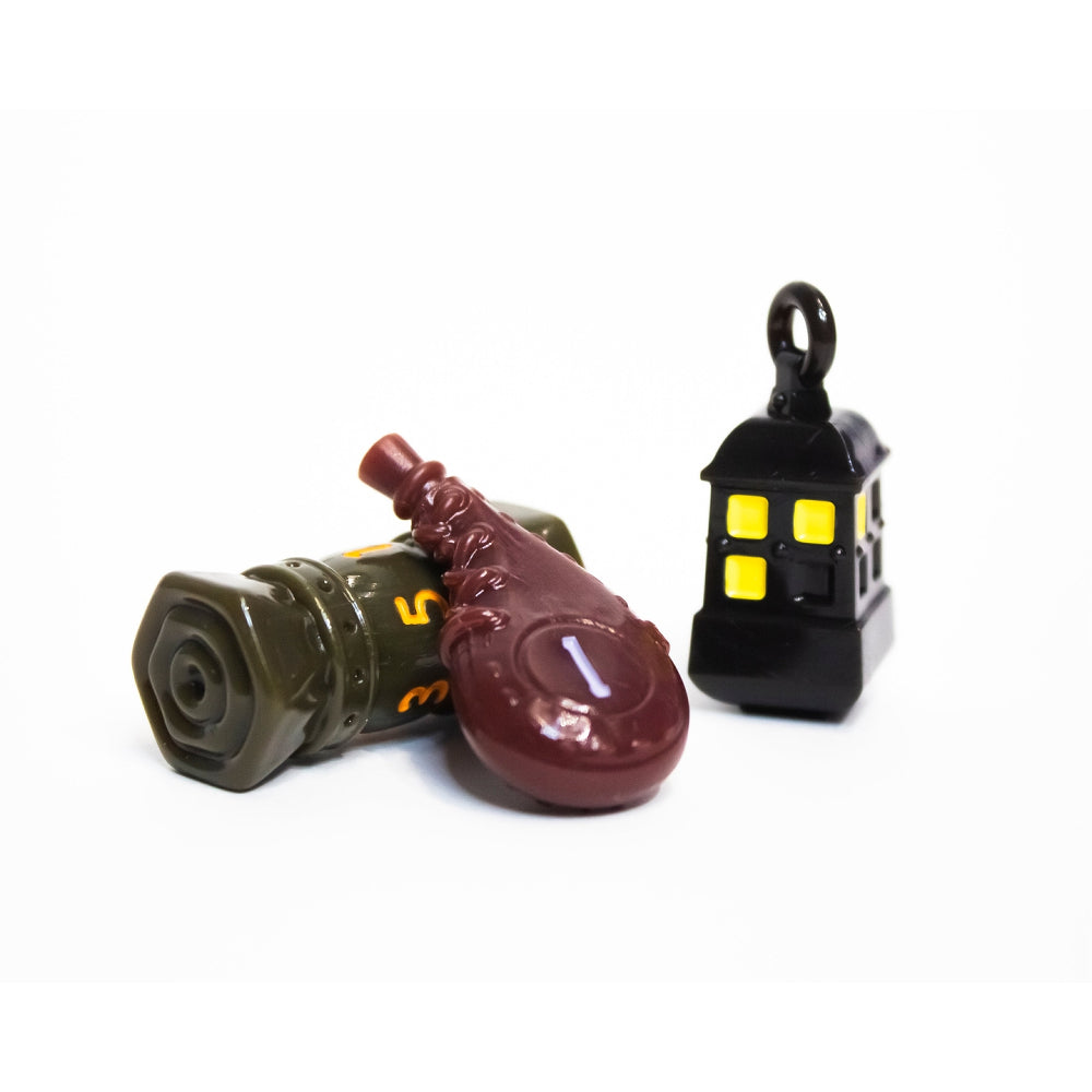 PolyHero Dice: Adventurer's Pack (D2 Waterskin / D4 Lantern / D6 Bedroll)