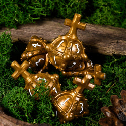PolyHero Dice: Cleric Set - Merciful Gold (5D4 Hand Grenades)
