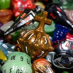 PolyHero Dice: Cleric Set - Merciful Gold (5D4 Hand Grenades)