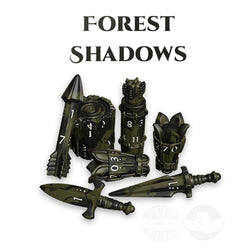 PolyHero Dice: Ranger Set - Forest Shadows (8-Piece Set)