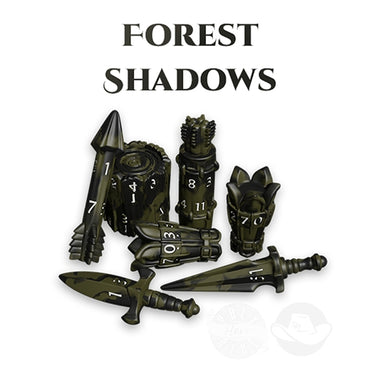 PolyHero Dice: Ranger Set - Forest Shadows (8-Piece Set)