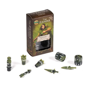 PolyHero Dice: Ranger Set - Forest Shadows (8-Piece Set)