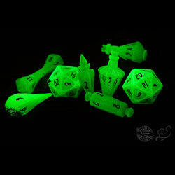 PolyHero Dice: Wizard Set - Acid Splash (8-Piece Set)