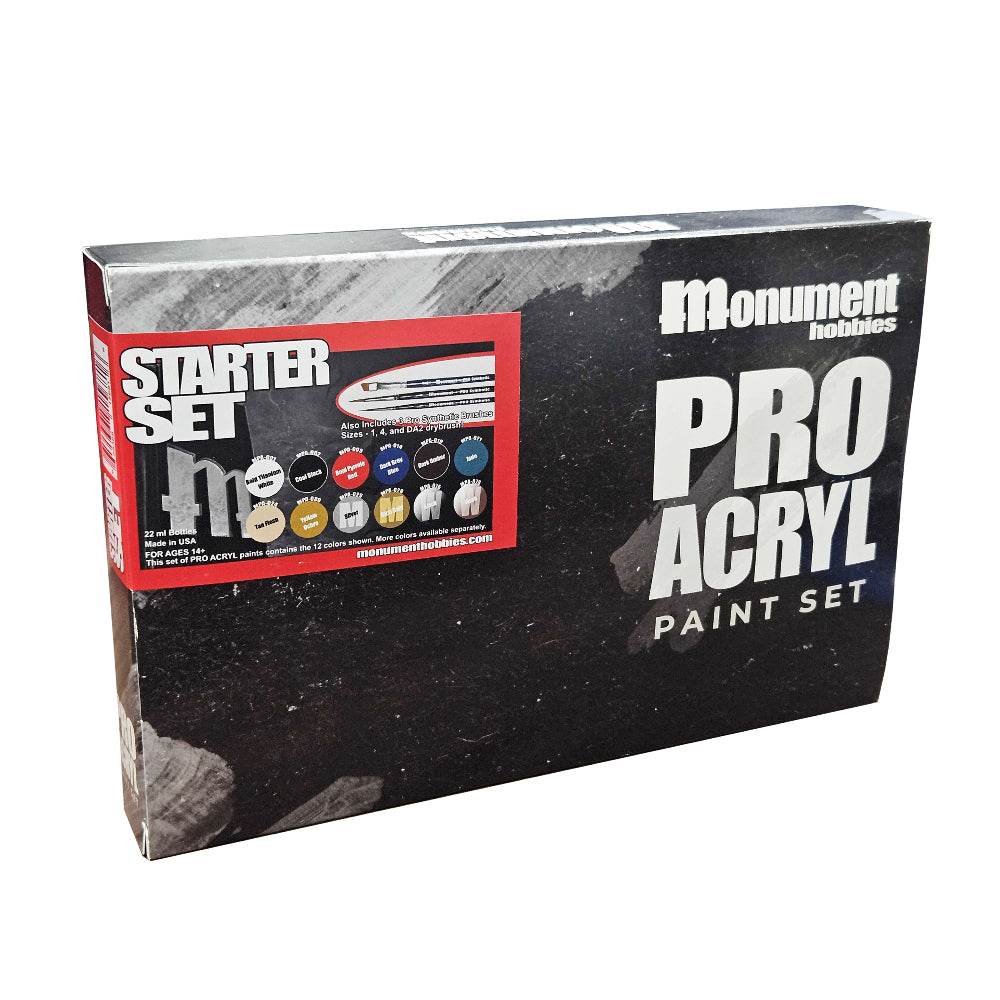 Monument Hobbies: Pro Acryl Starter Paint Set (12 Colours)