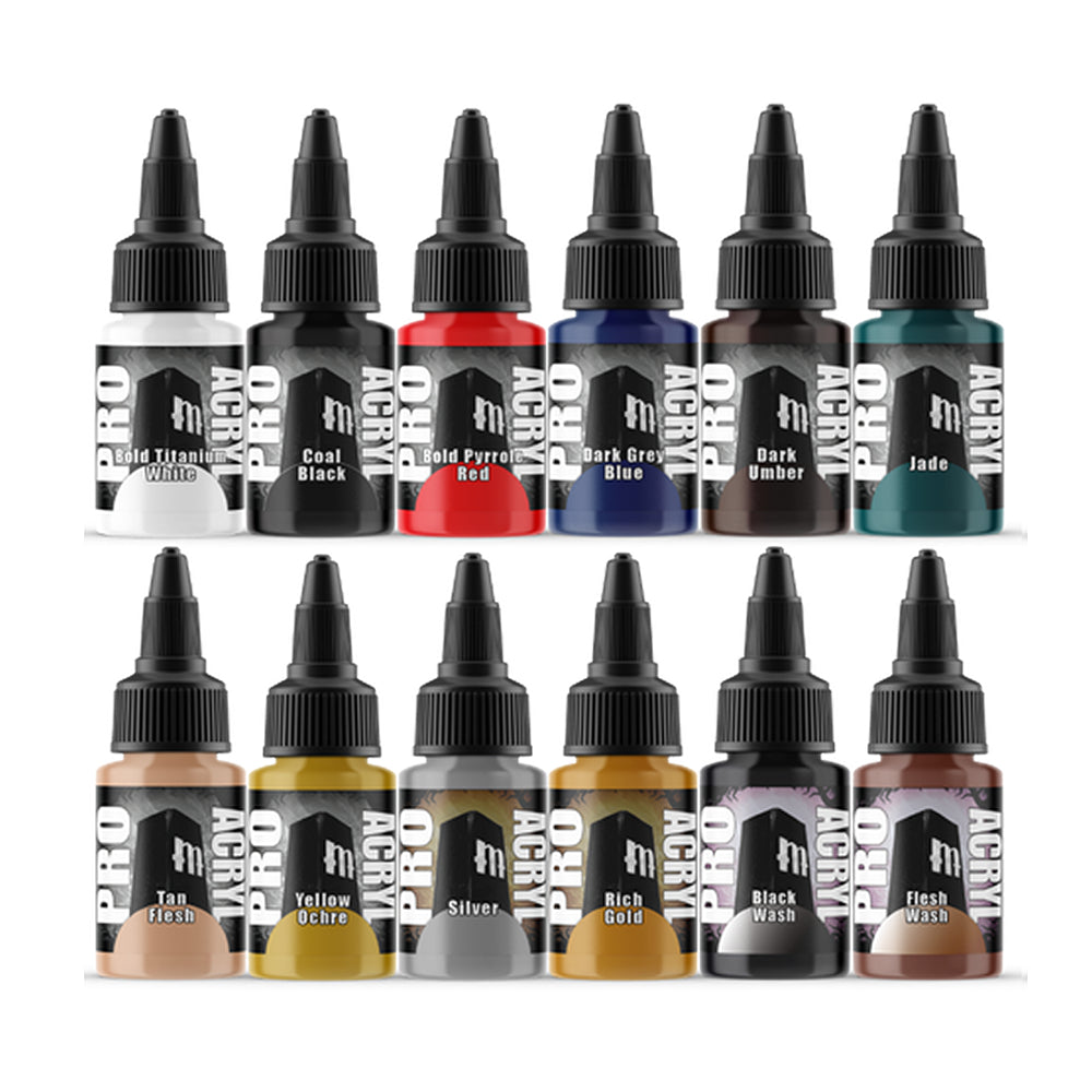 Monument Hobbies: Pro Acryl Starter Paint Set (12 Colours)