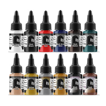 Monument Hobbies: Pro Acryl Starter Paint Set (12 Colours)