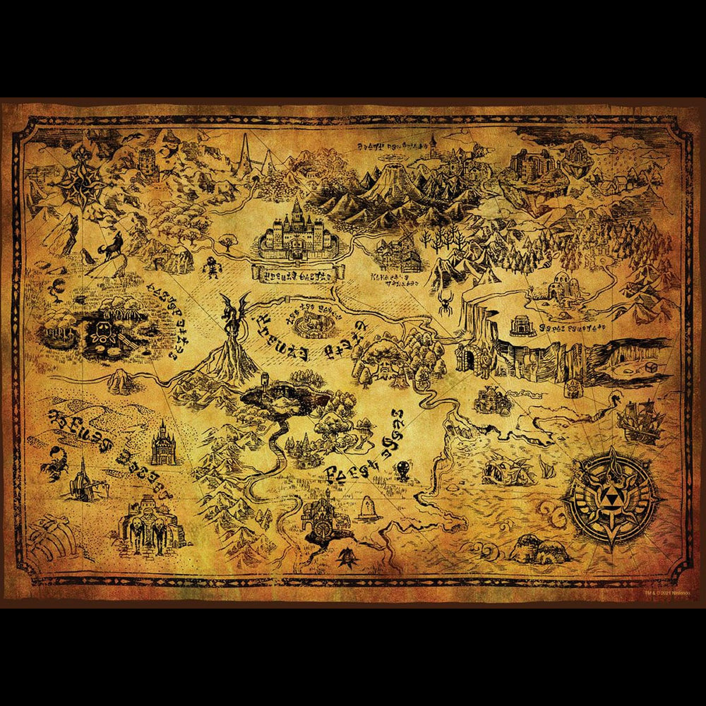 The OP Puzzles (1000 Pieces): The Legend of Zelda - Hyrule Map