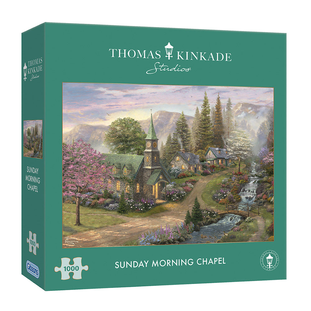 Gibsons Puzzles (1000 Pieces): Thomas Kinkade - Sunday Morning Chapel