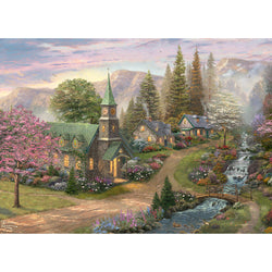 Gibsons Puzzles (1000 Pieces): Thomas Kinkade - Sunday Morning Chapel