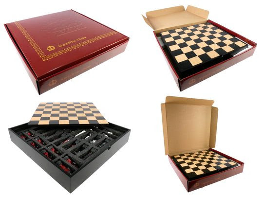 Chess: Alice in Wonderland (Painted) with Black Maple Chest/Board