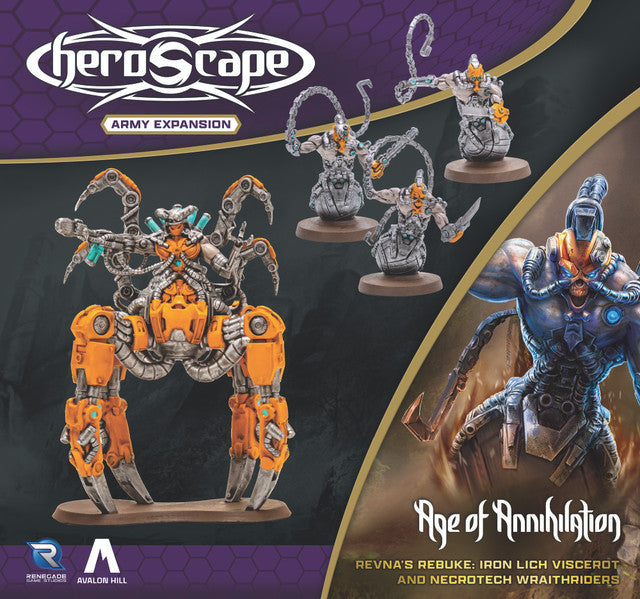 Heroscape: Revna's Rebuke - Iron Lich Viscerot and Necrotech Wraithriders