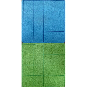1" Square Pattern MEGAMAT, 2 Sided Blue and Green 34.5"x48"