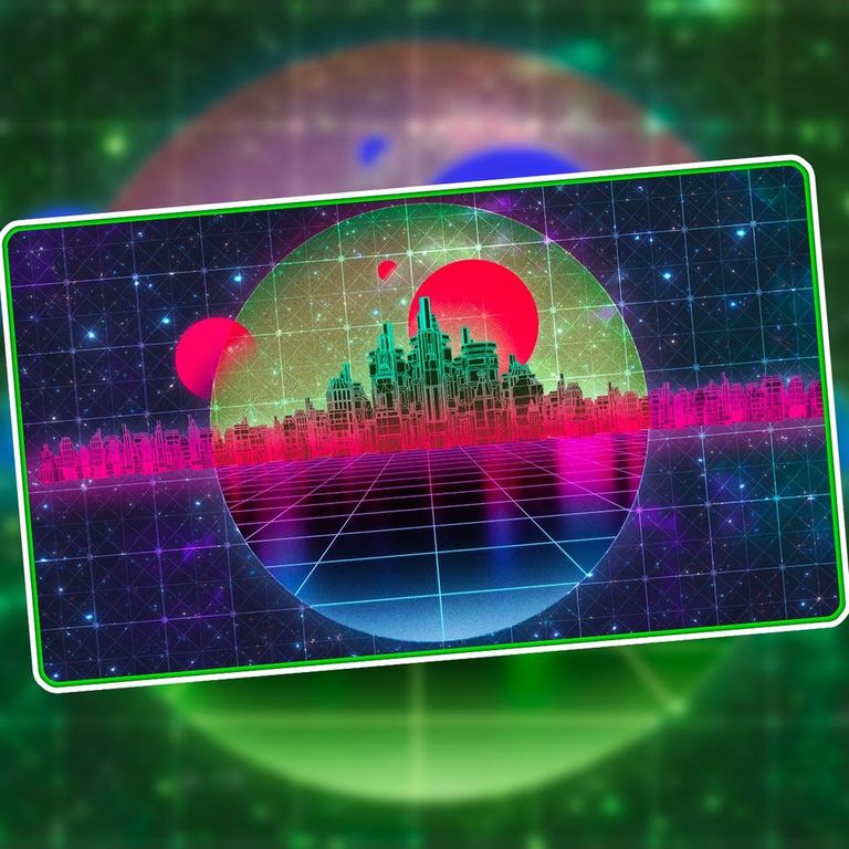 MTG Playmat: Retrowave Forest (1UP)