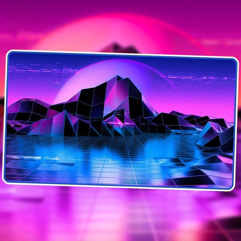 MTG Playmat: Retrowave Island (1UP)