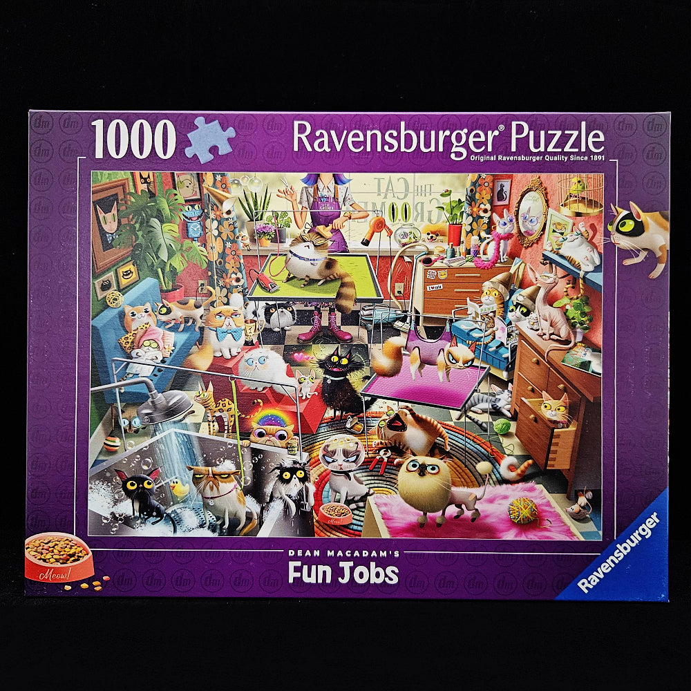 Ravensburger Puzzles (1000 Pieces): Dean MacAdam's Fun Jobs - The Cat Groomer
