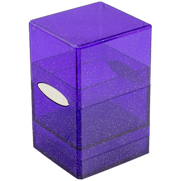 Glitter Satin Tower Deck Box: Purple